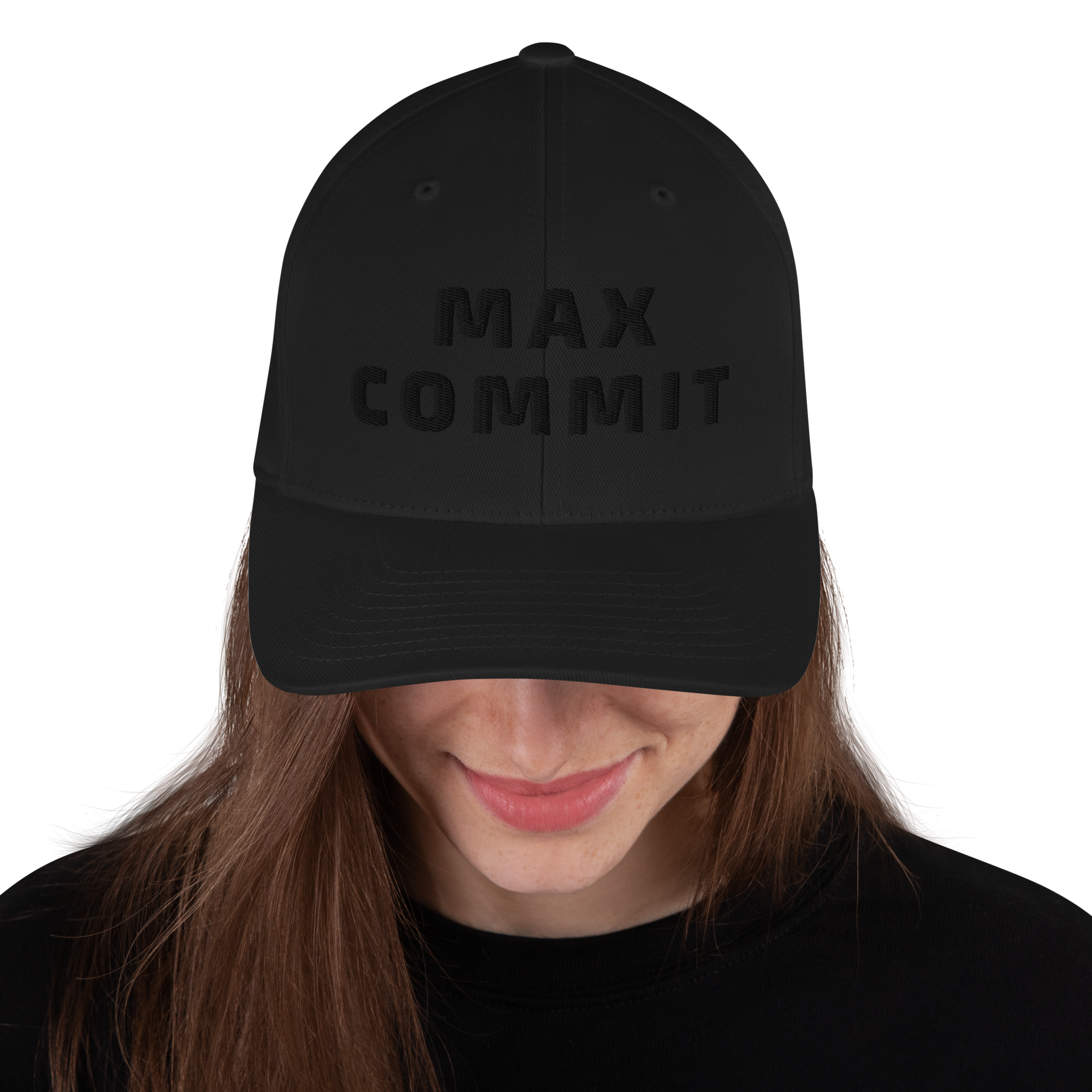 0000 MAX COMMIT Black Flex Hat