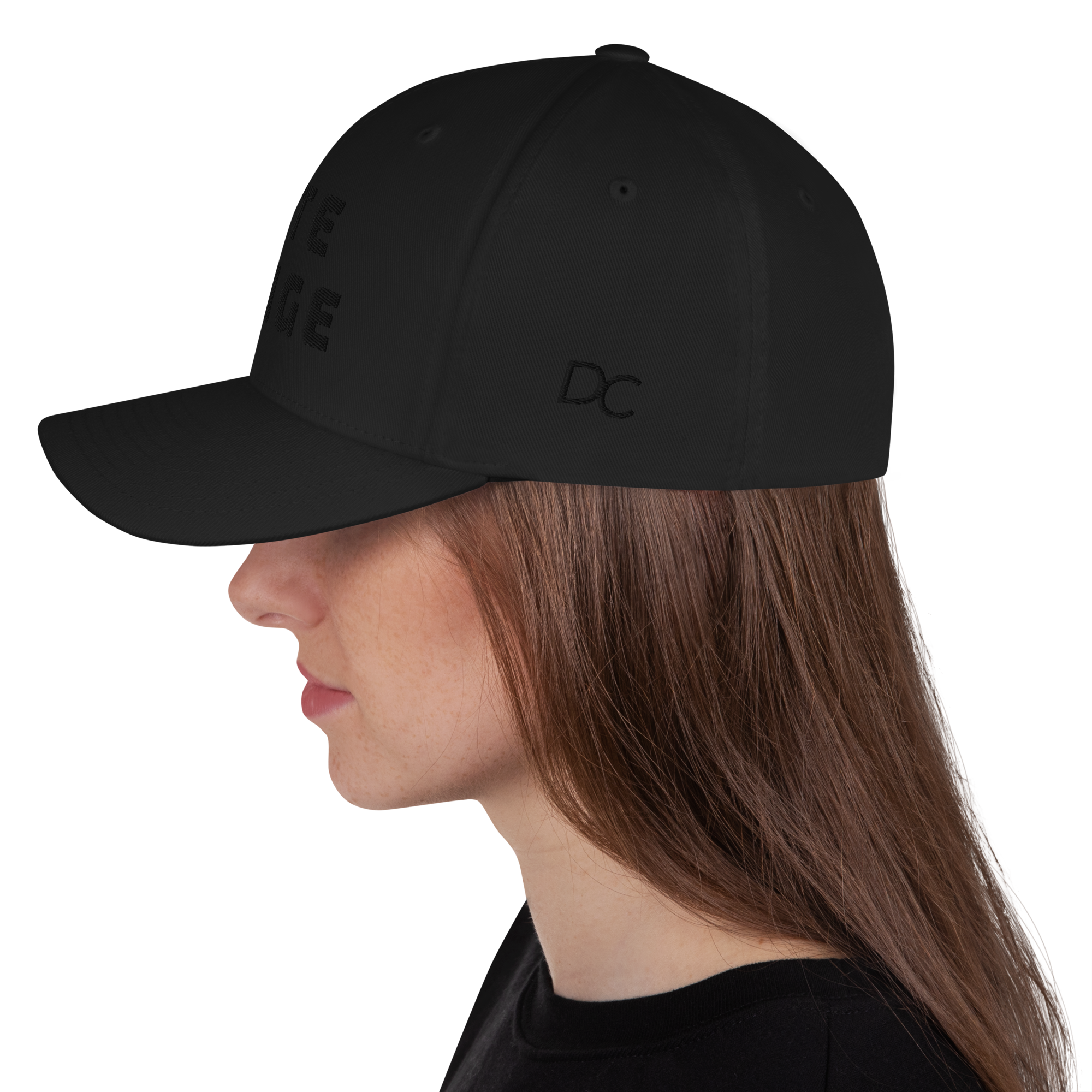 0000 LATE LUNGE Black Flex Hat