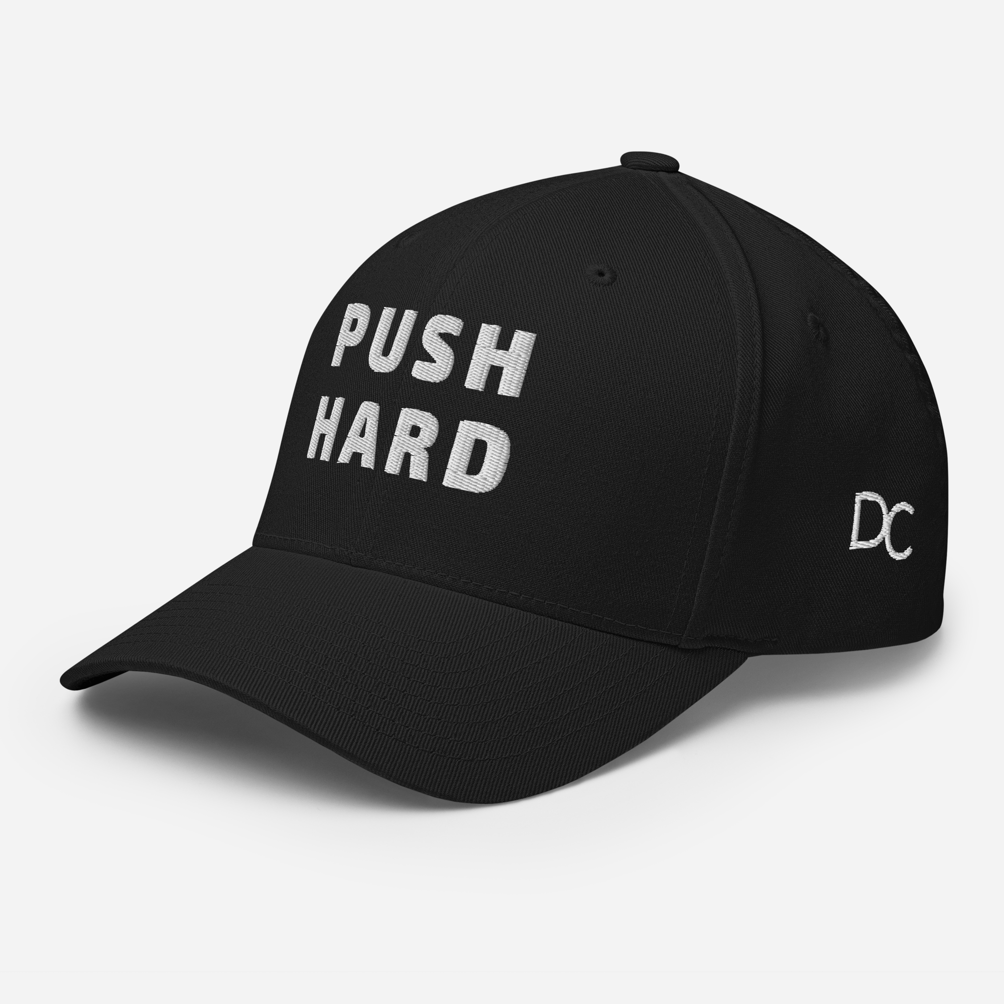 P1 PUSH HARD Black Flex Hat