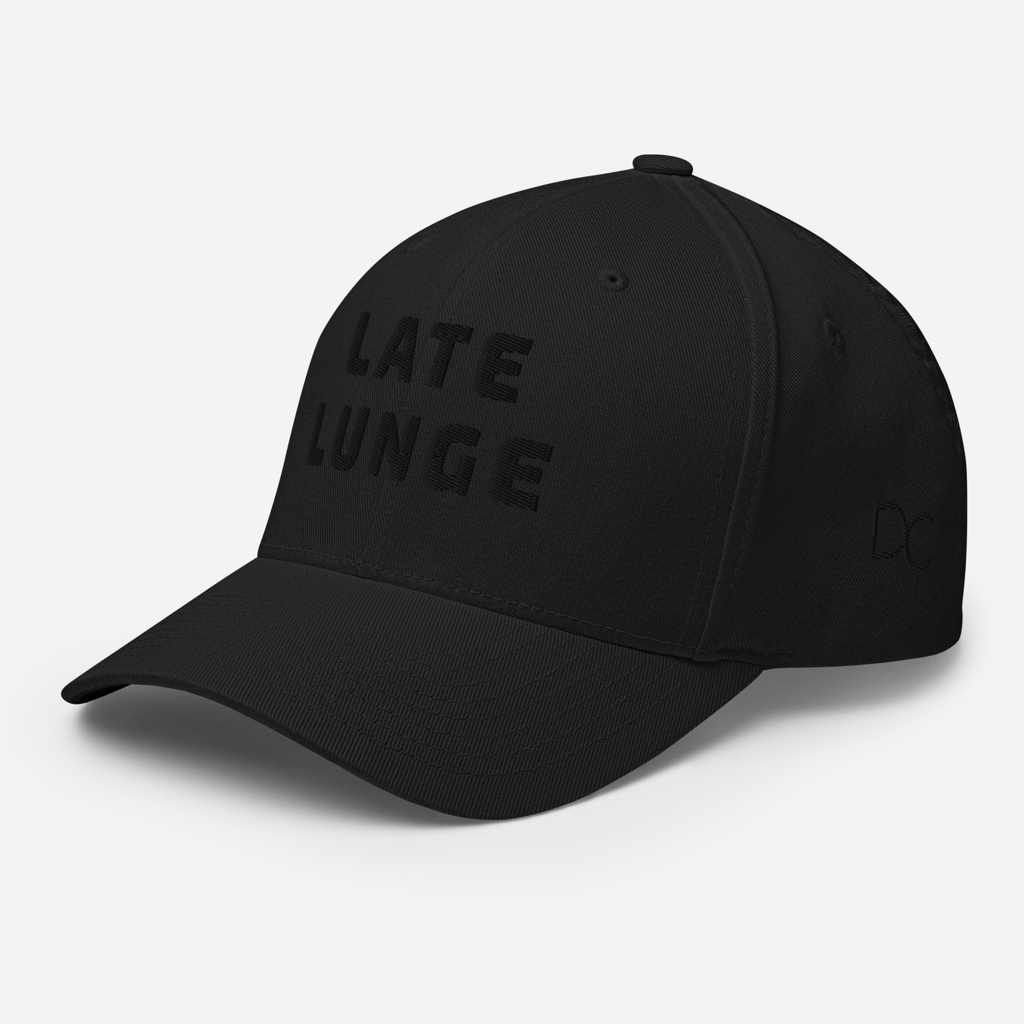 0000 LATE LUNGE Black Flex Hat
