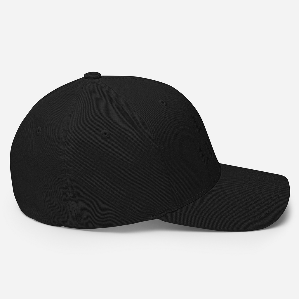0000 LATE LUNGE Black Flex Hat