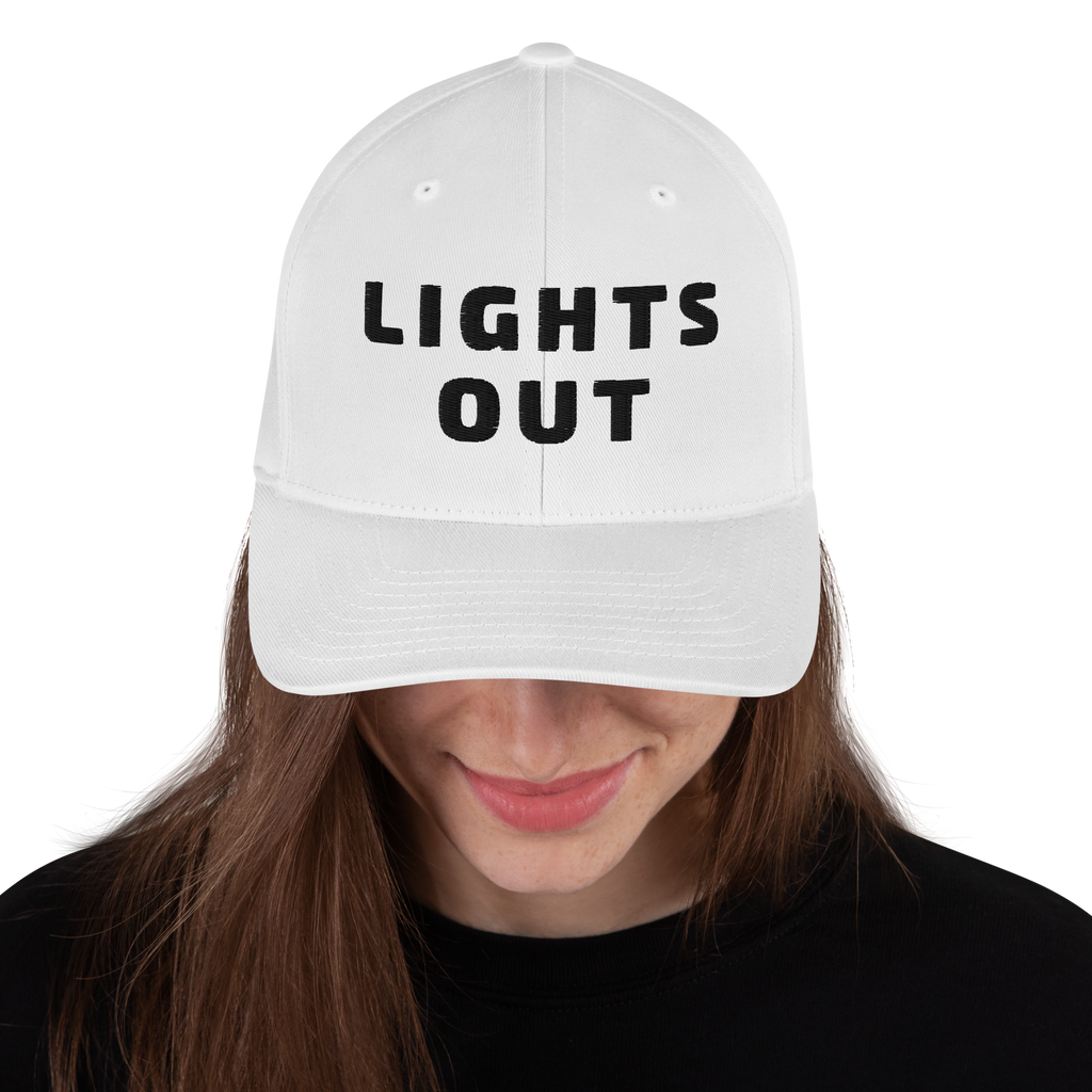P1 LIGHTS OUT White Flex Hat