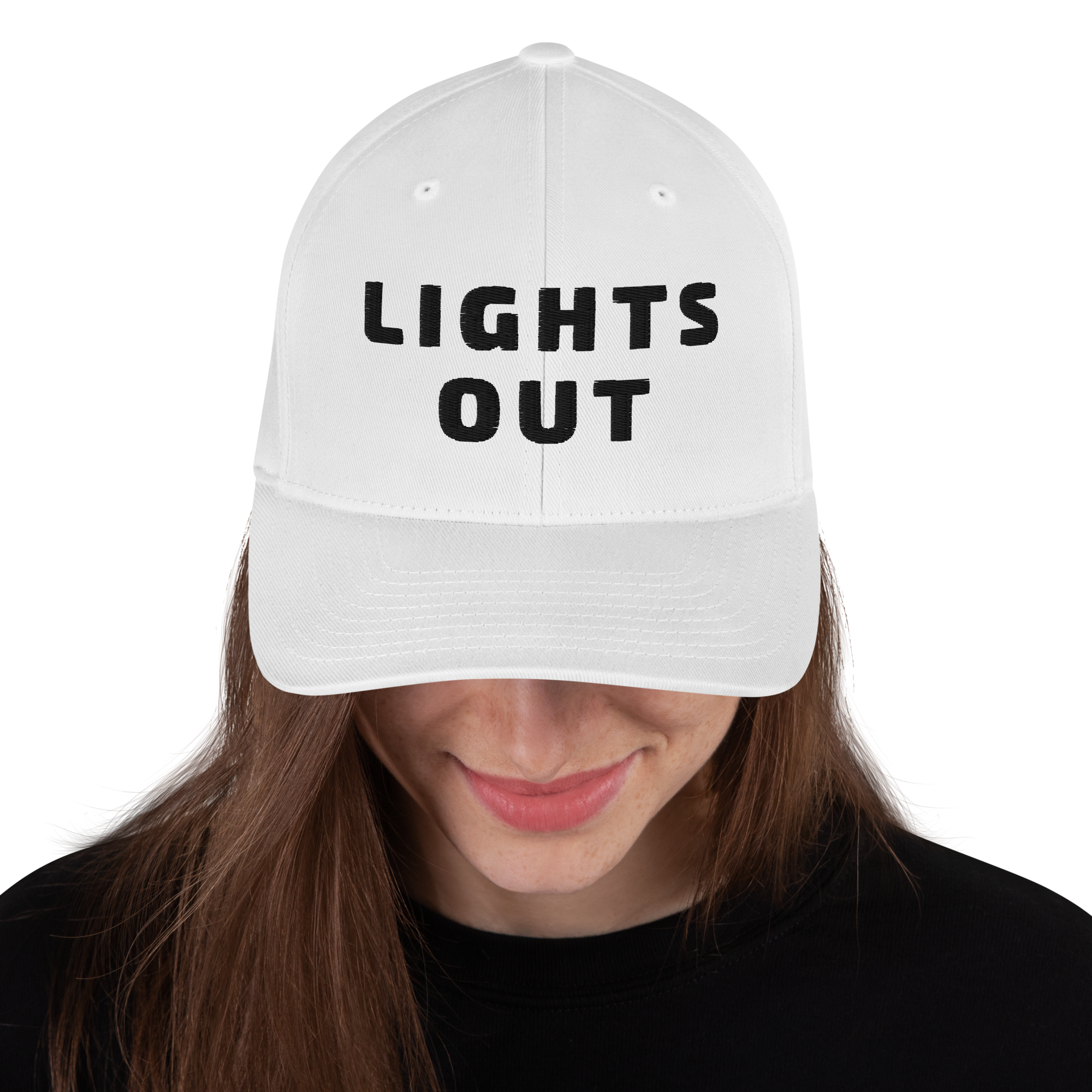 P1 LIGHTS OUT White Flex Hat