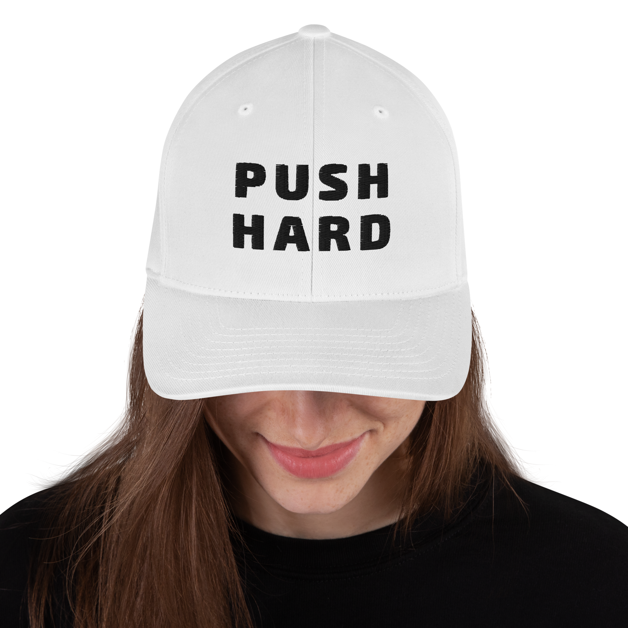 P1 PUSH HARD White Flex Hat