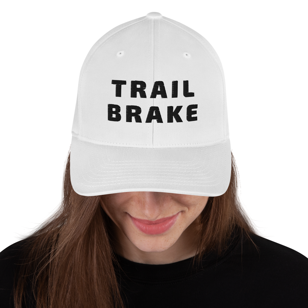 P1 TRAIL BRAKE White Flex Hat