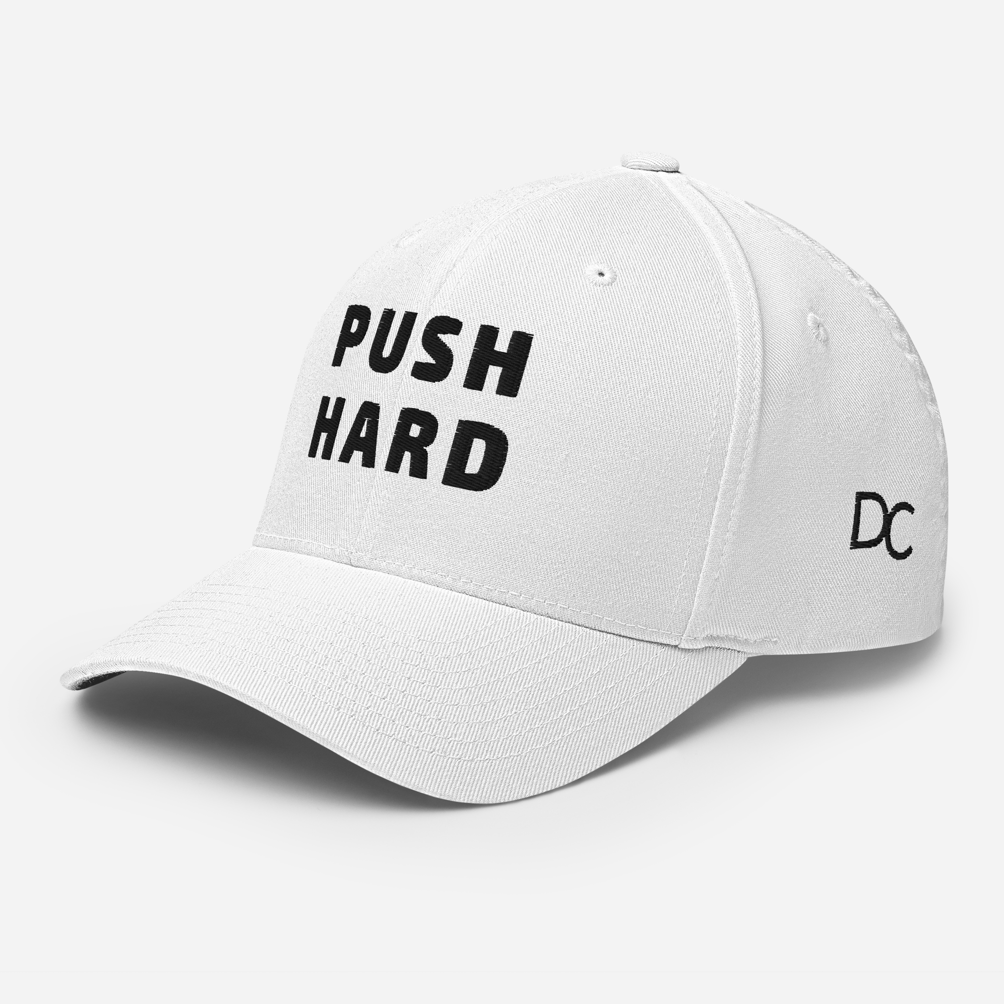 P1 PUSH HARD White Flex Hat