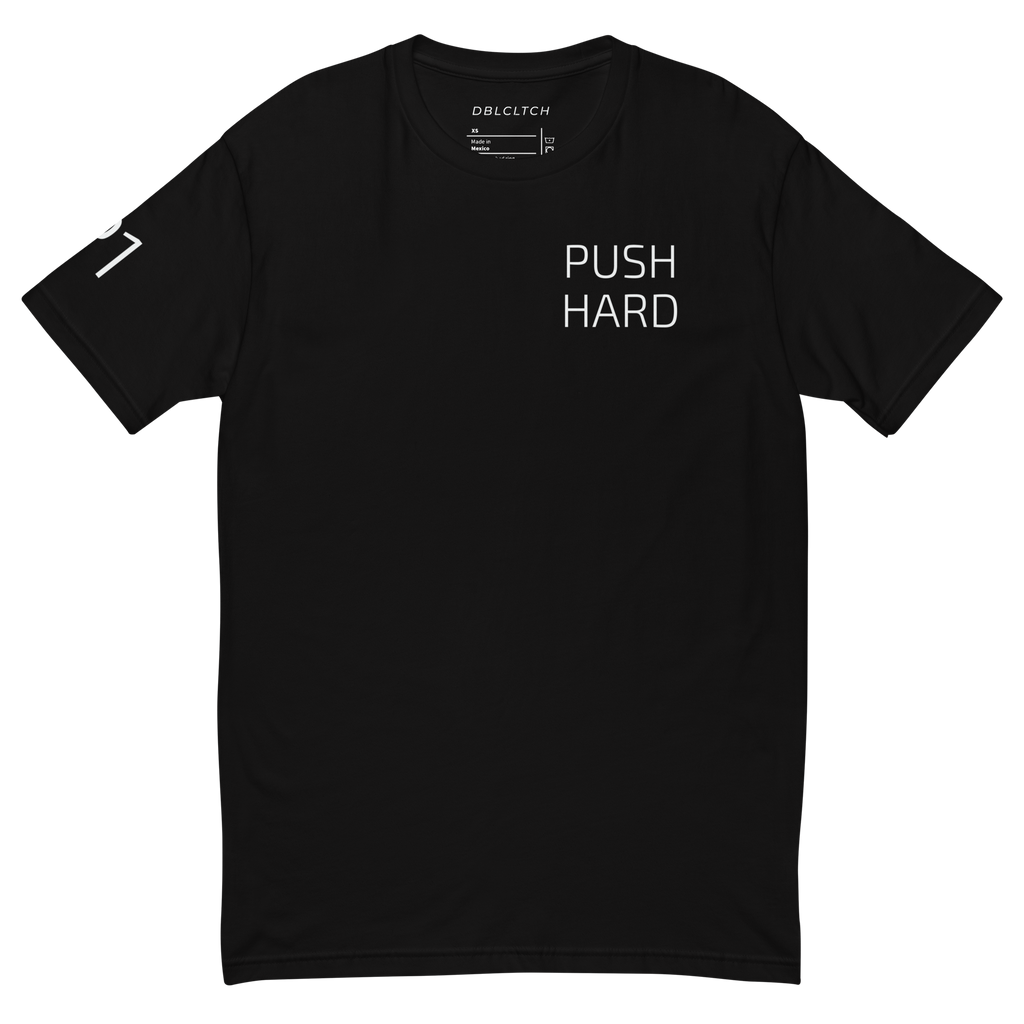 P1 PUSH HARD Men's Black T Shirt