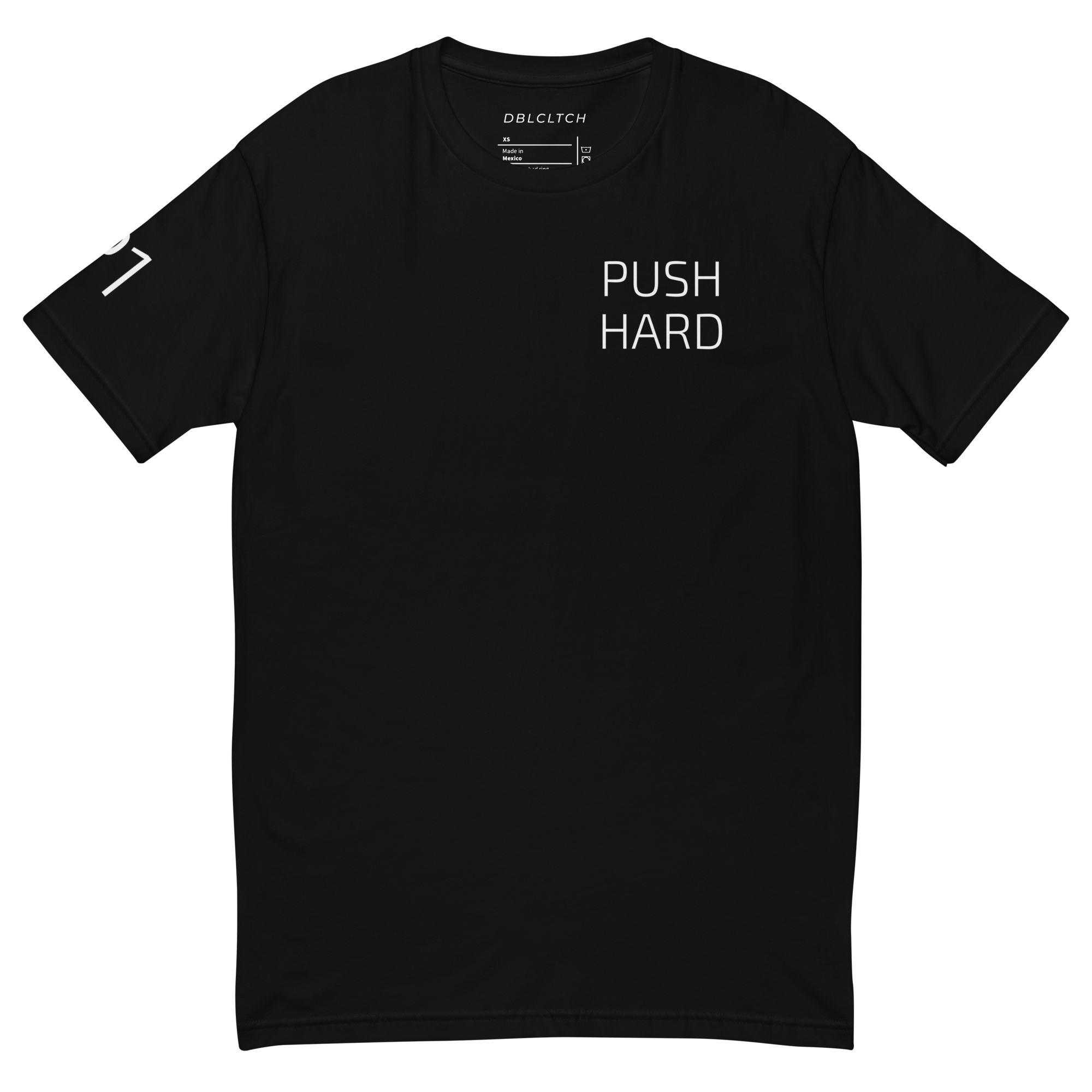 P1 PUSH HARD Men's Black T Shirt