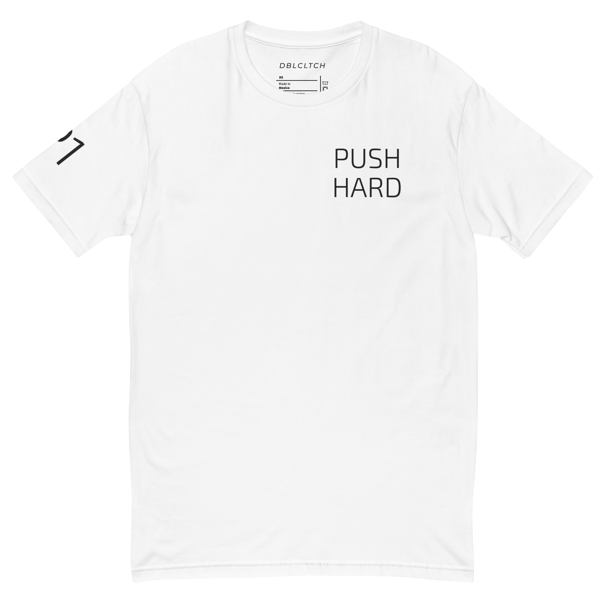 P1 PUSH HARD Men's White T Shirt