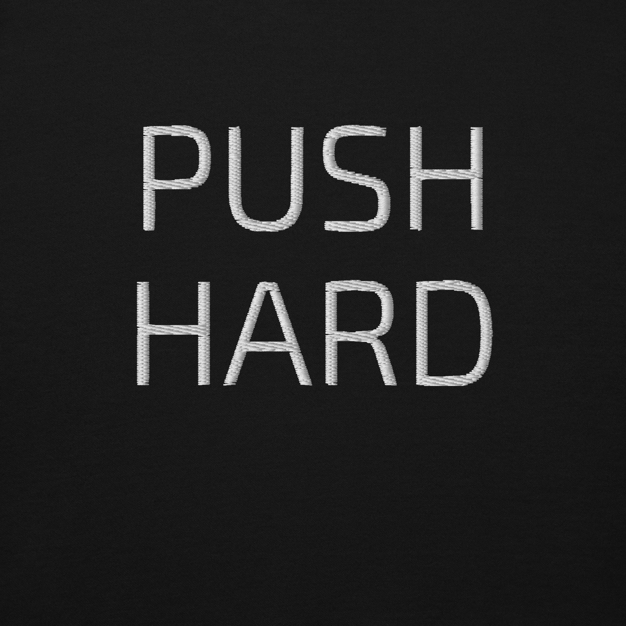 P1 PUSH HARD Unisex Black Hoodie