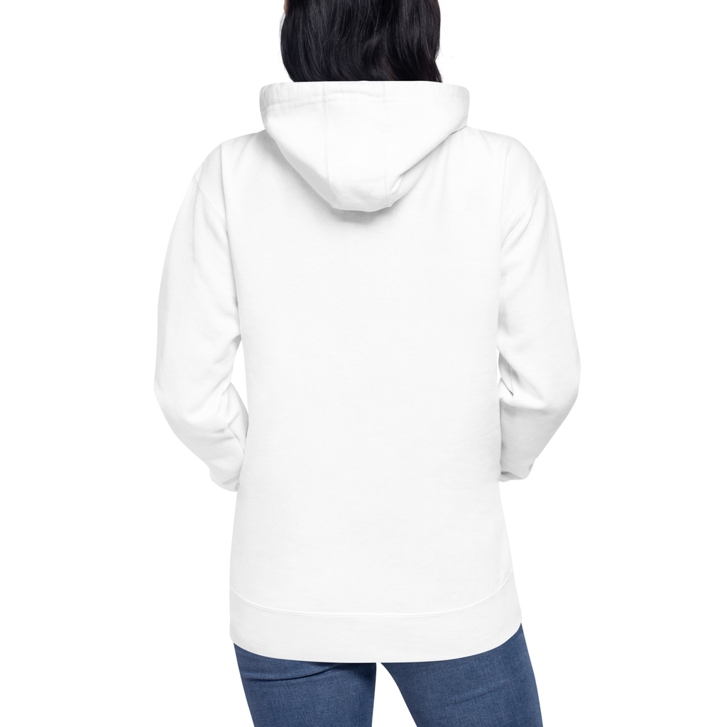 P1 PUSH HARD Unisex White Hoodie