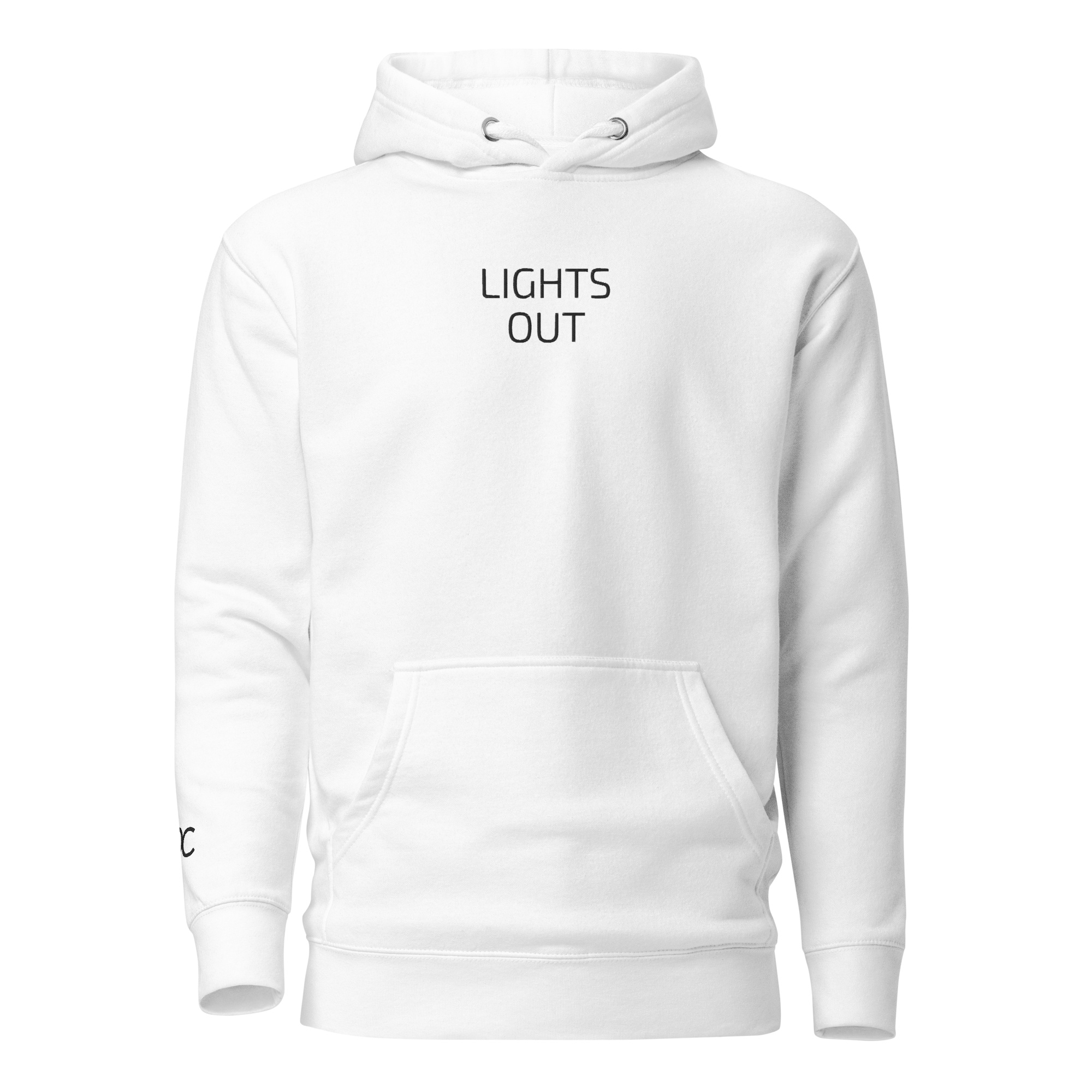 P1 LIGHTS OUT Unisex White Hoodie