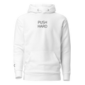 P1 PUSH HARD Unisex White Hoodie