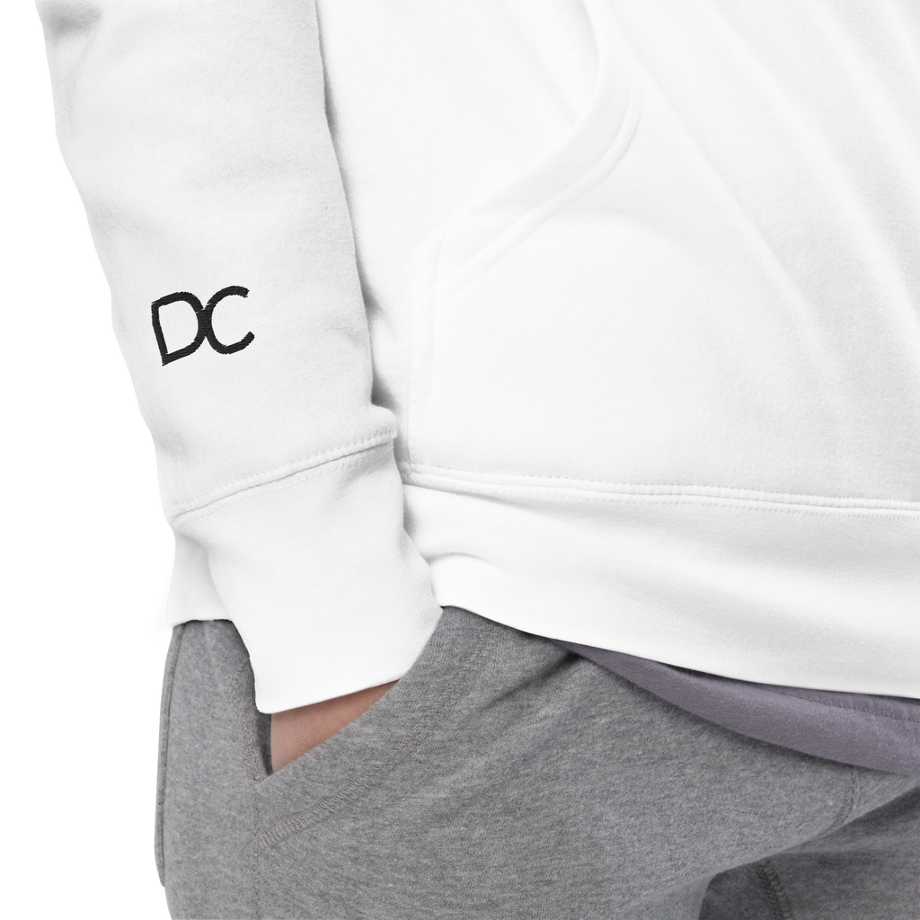 P1 PUSH HARD Unisex White Hoodie
