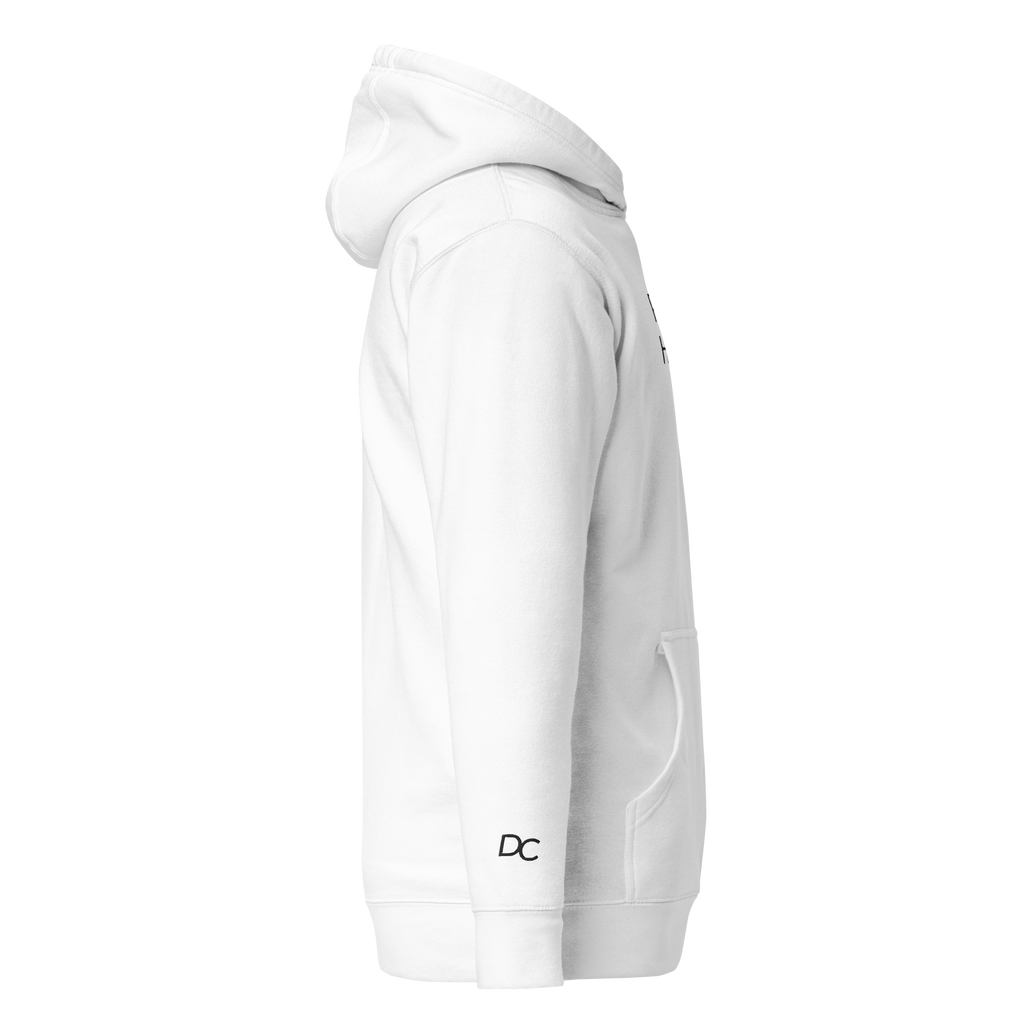 P1 PUSH HARD Unisex White Hoodie