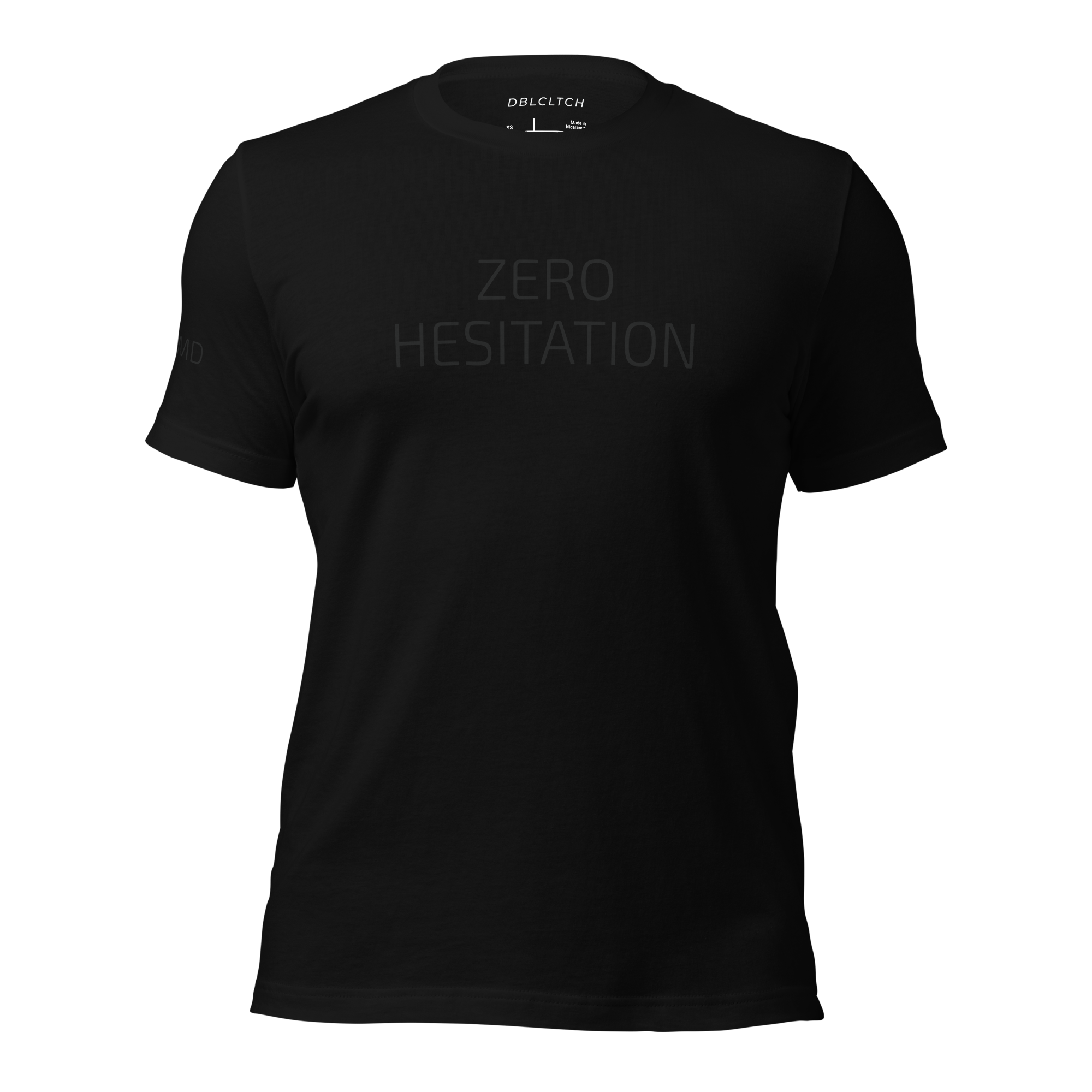 0000 ZERO HESITATION Unisex Black T Shirt