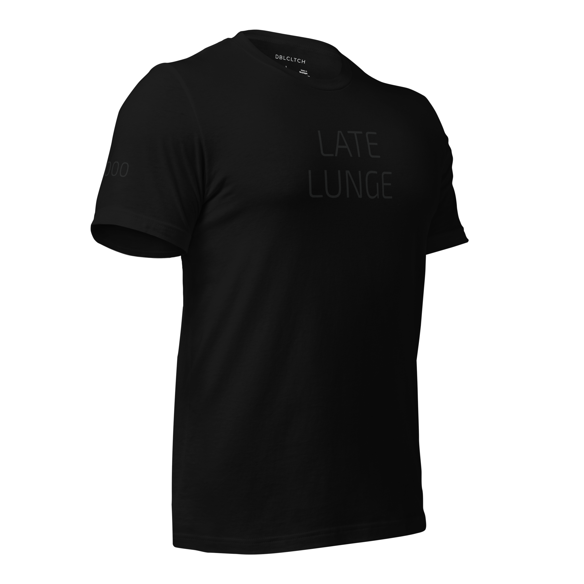 0000 LATE LUNGE Unisex Black T Shirt