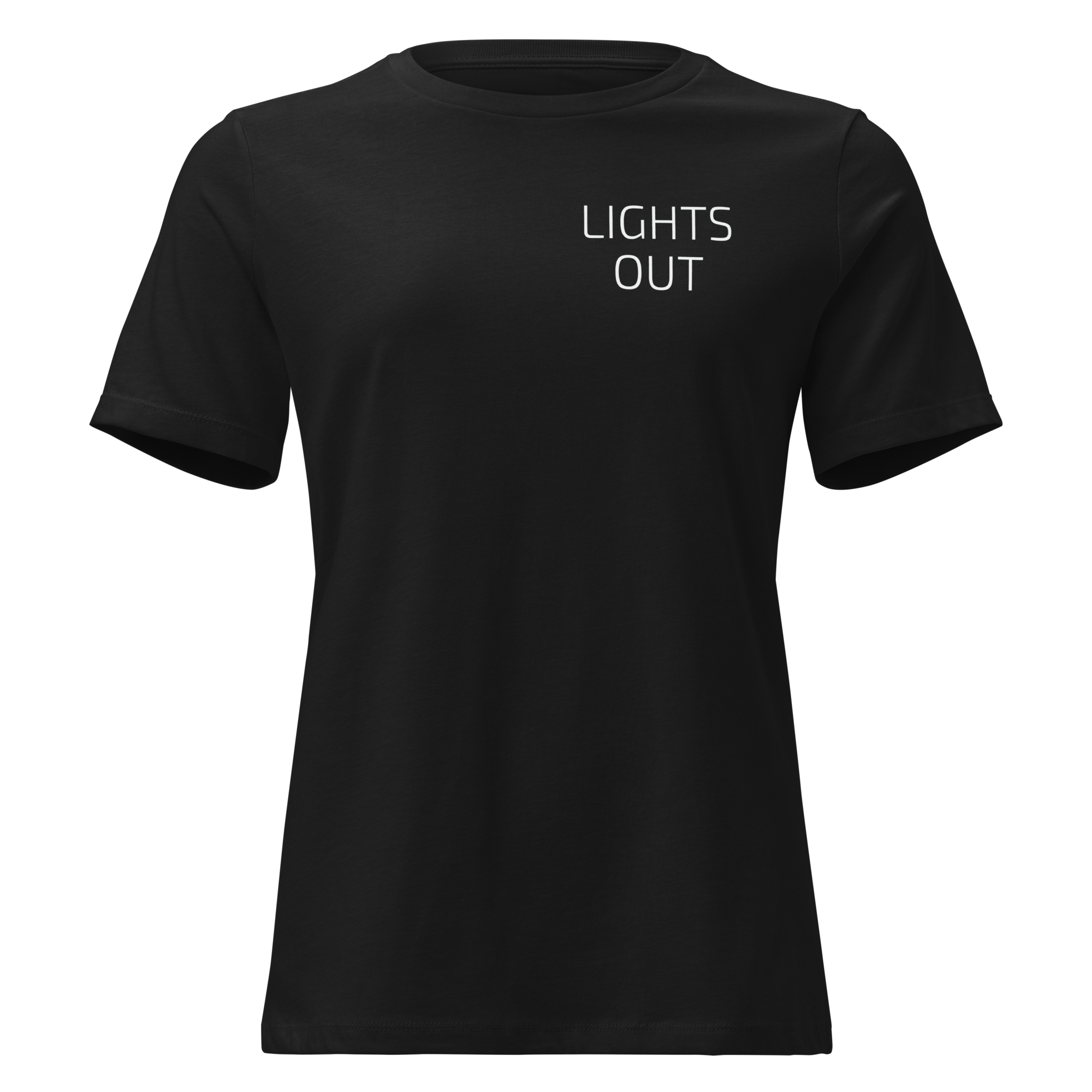 P1 LIGHTS OUT Women's Black T Shirt